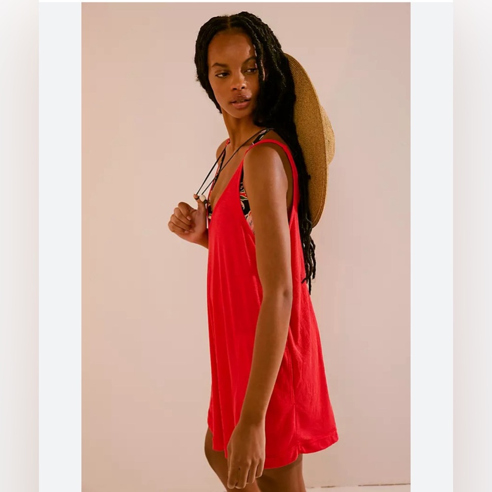Free People Beach Red Cover Up